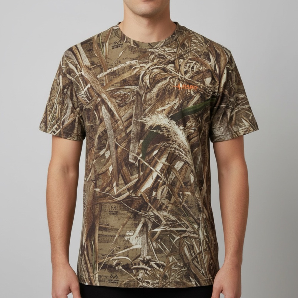 Habit Realtree Max-5 Scent-Factor Men's Short Sleeve Camouflage Tee Size medium